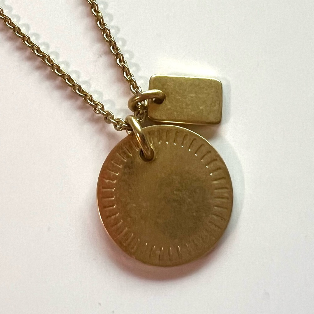 Madewell Gold Chain Necklace geometric charm pendant minimal necklace